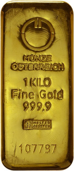 Investičné zlato 1kg tehlička